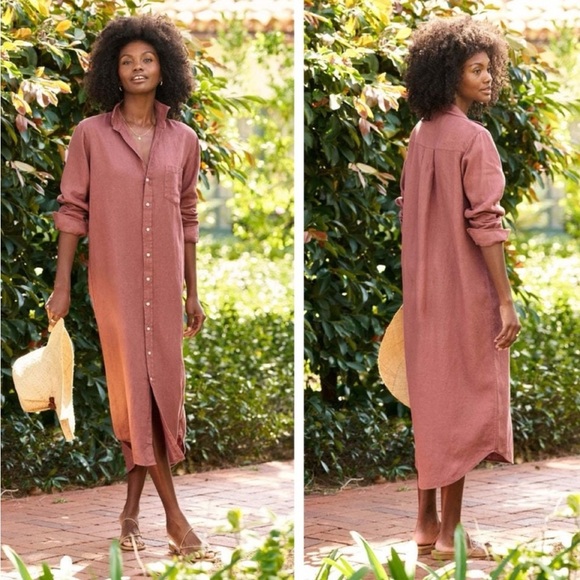 Frank & Eileen | Rory Linen MIDI Dress | Rose | XXS - Picture 11 of 11